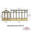 Holkham Greenhouse 6'x12'