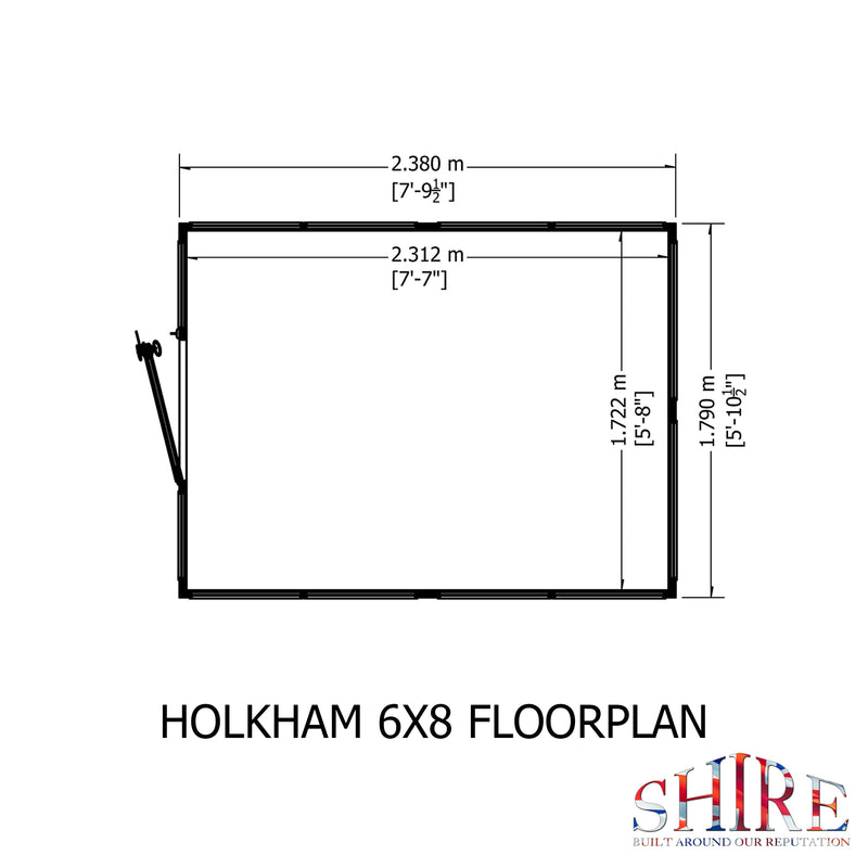 Holkham Greenhouse 6'x8'