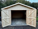 Woodlands Warwick Garage in 44mm Logs