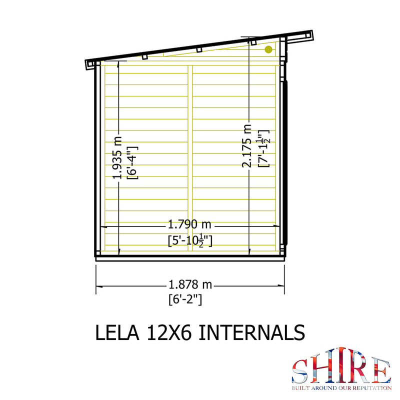 Lela Pent Summerhouse 12'x6' in T&G