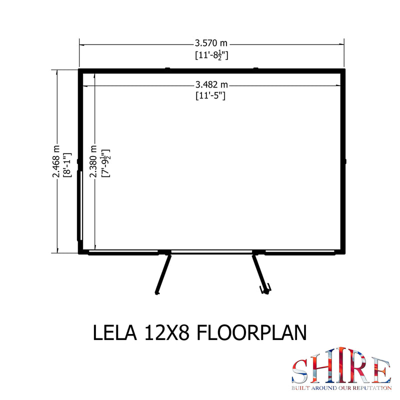 Lela Pent Summerhouse 12'x8' in T&G