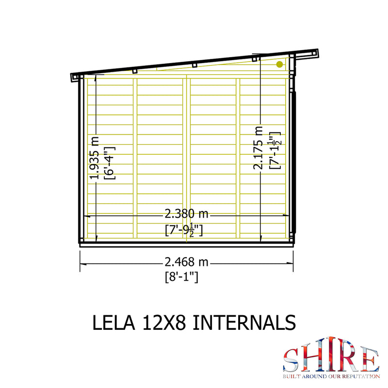 Lela Pent Summerhouse 12'x8' in T&G