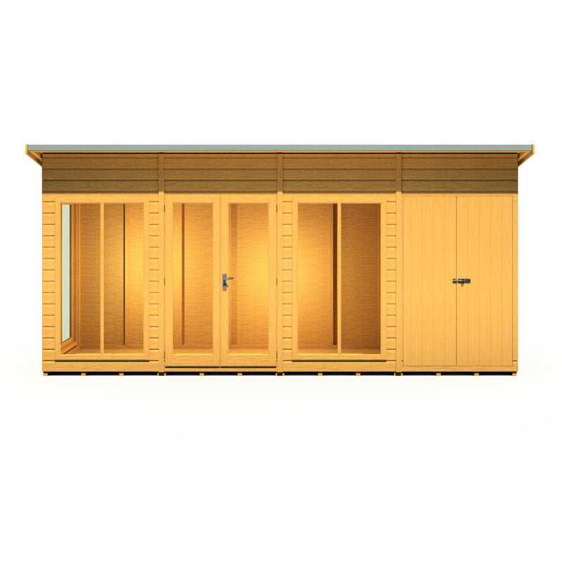 Lela Pent Summerhouse 16'x4' in T&G - Including 4ft Storage
