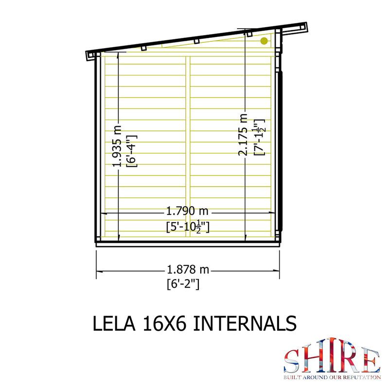 Lela Pent Summerhouse 16'x6' in T&G