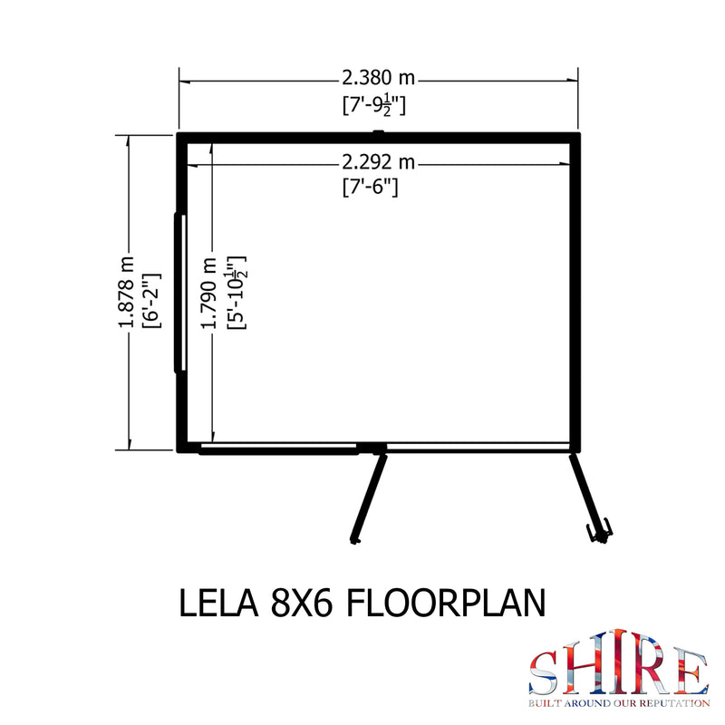 Lela Pent Summerhouse 8'x6' in T&G