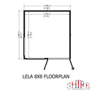 Lela Pent Summerhouse 8'x8' in T&G