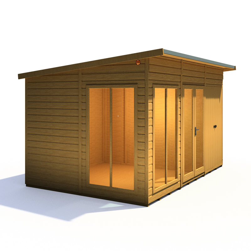 Lela Pent Summerhouse 12'x8' in T&G - Including 4ft Storage