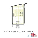 Lela Pent Summerhouse 12'x4' in T&G - Including 4ft Storage