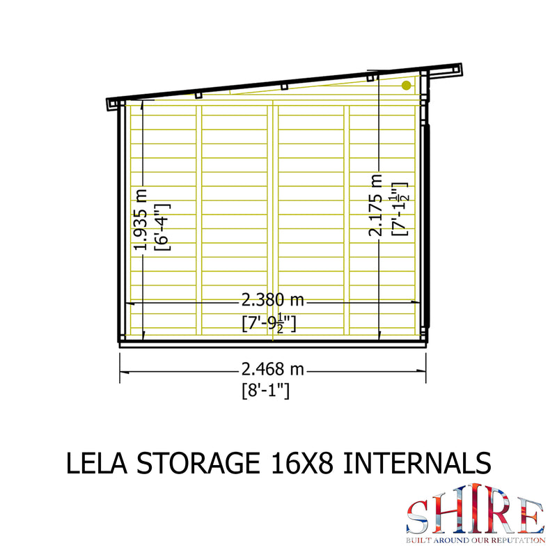 Lela Pent Summerhouse 16'x8' in T&G - Including 4ft Storage