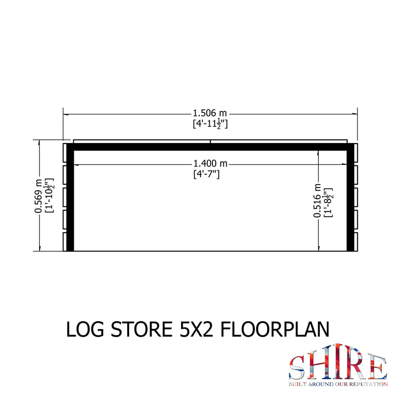 Small Log Store 4'11'' x 1'10''