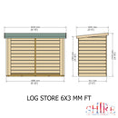 Large Heavy Duty Log Store 6'x3'