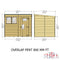 Overlap 8'x6' Single Door Pent