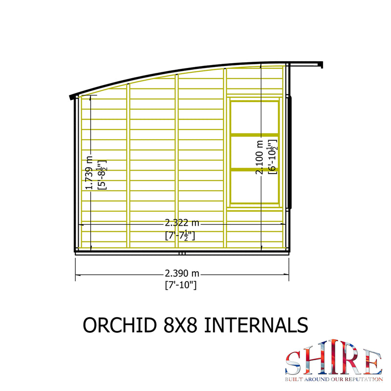 Orchid Summerhouse 8' x 8' (2390 x 2390mm)