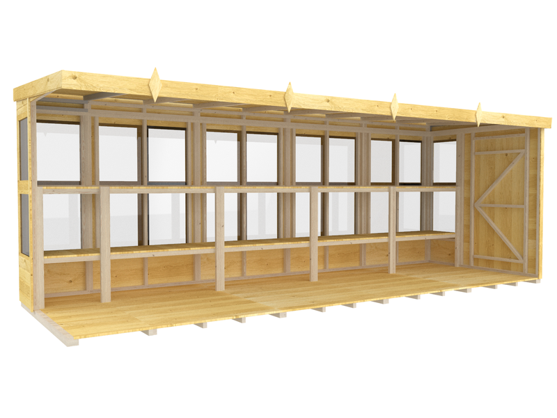 Sheds DIY - 18'x6' Pent Potting Shed