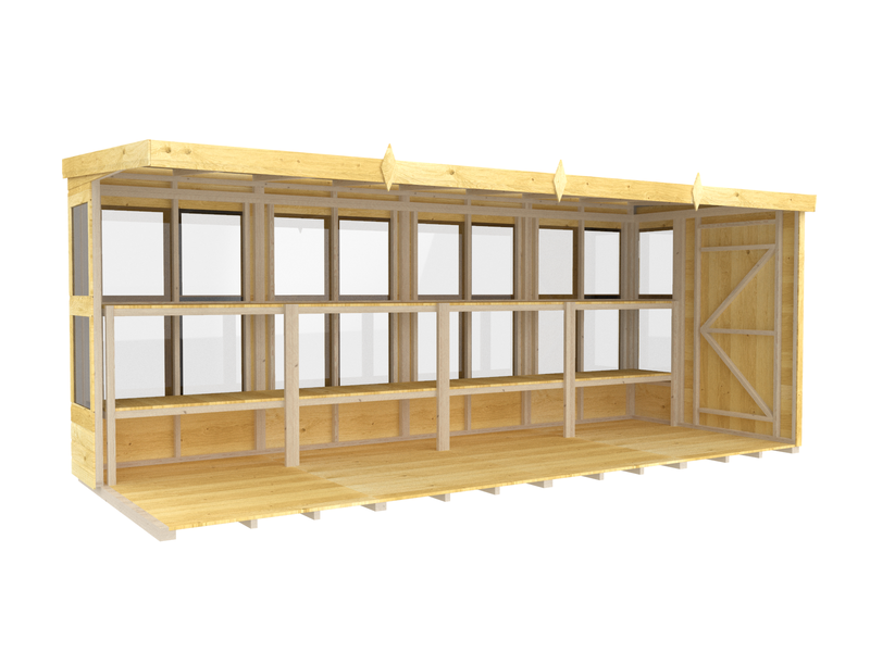 Sheds DIY - 16'x6' Pent Potting Shed