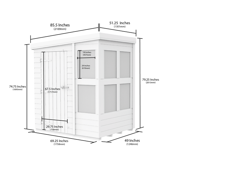Sheds DIY - 4'x6' Pent Potting Shed