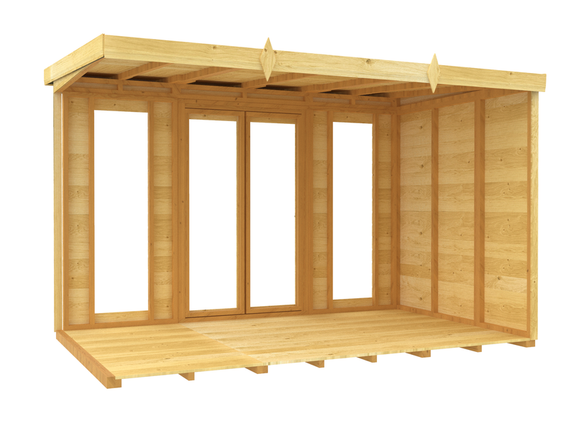 Sheds DIY - Full Height Window Pent Summerhouse - 5ft Deep - Various Size Variations Available