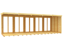 Sheds DIY - Full Height Window Pent Summerhouse - 5ft Deep - Various Size Variations Available