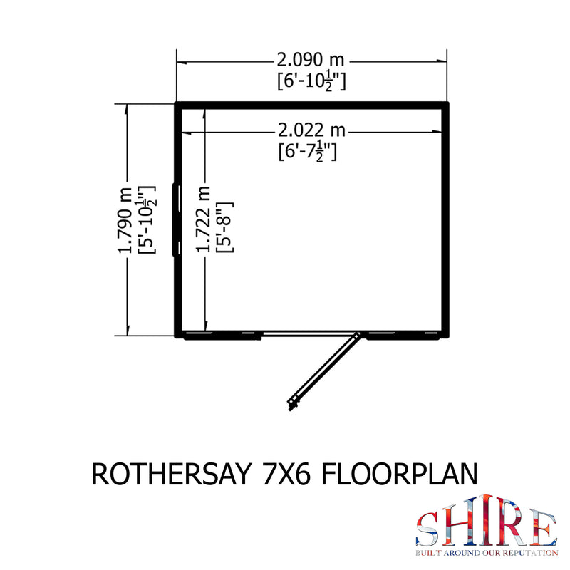 Rothesay (7' x 6') Professional Storage Shed