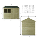 8'x6' Overlap Reverse Apex Shed