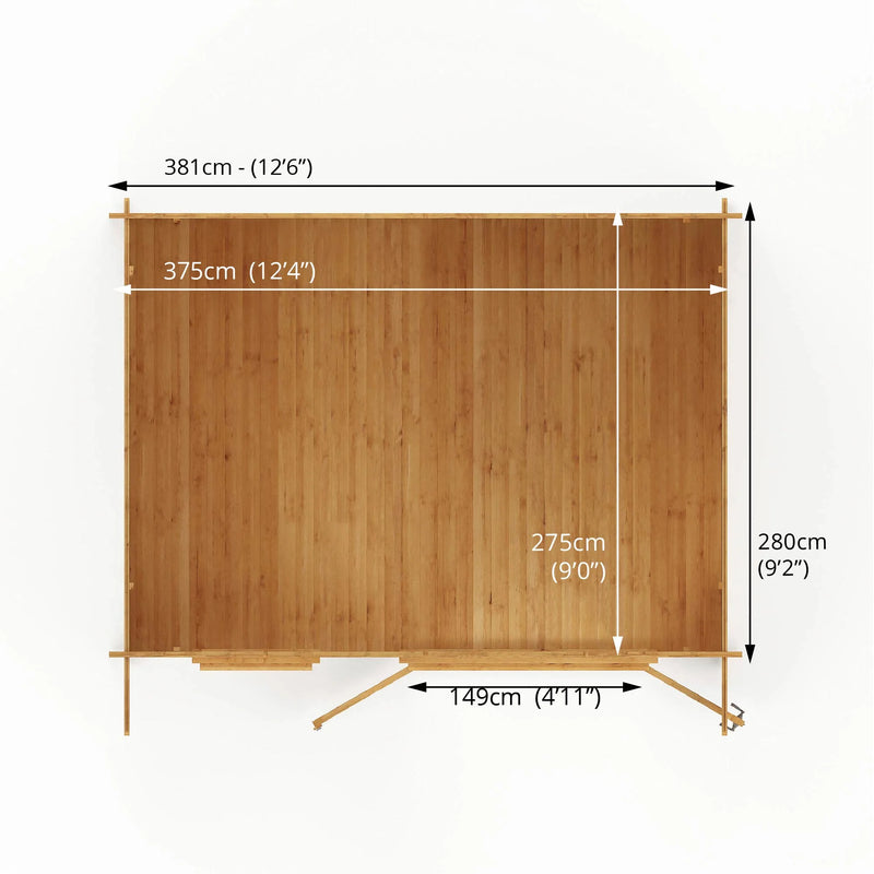 Mercia Retreat Log Cabin - Various Sizes Available