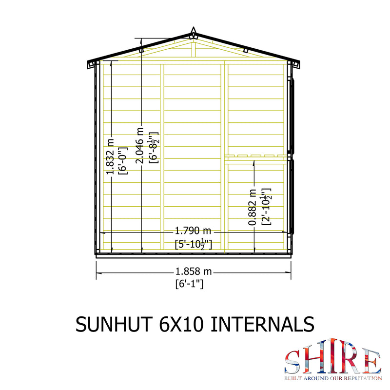 Sun Hut Potting Shed 6'x10'