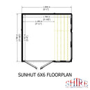 Sun Hut Potting Shed 6'x6'