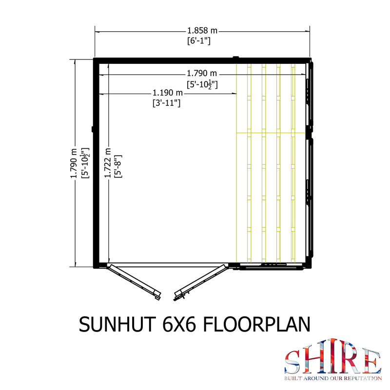 Sun Hut Potting Shed 6'x6'