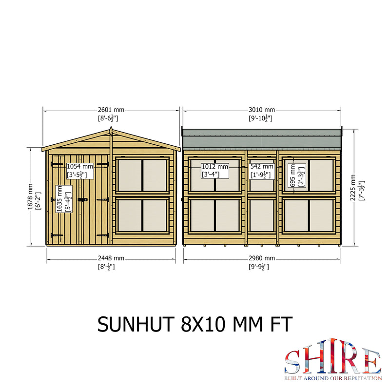 Sun Hut Potting Shed 8'x10'