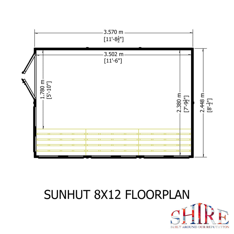 Sun Hut Potting Shed 8'x12'