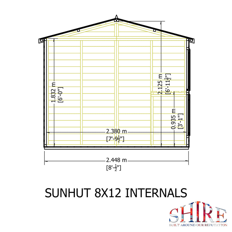 Sun Hut Potting Shed 8'x12'