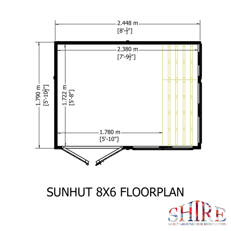 Sun Hut Potting Shed 8'x6'