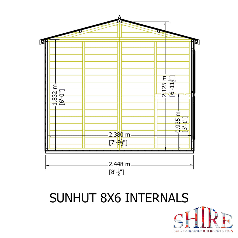 Sun Hut Potting Shed 8'x6'