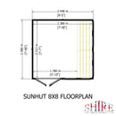 Sun Hut Potting Shed 8'x8'