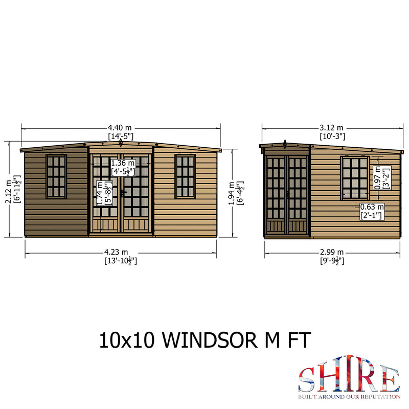 Goodwood Gold Windsor (10' x 10') Summerhouse