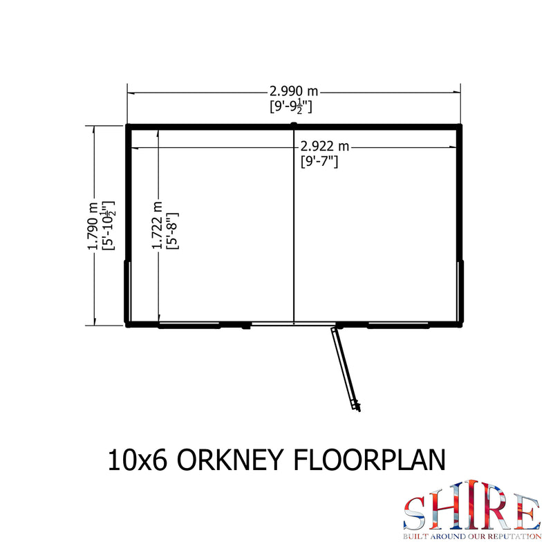 Orkney (10' x 6') Professional Storage Shed