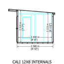 Cali 12'x 8' Pent Home Office