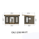 Cali 12'x 8' Pent Home Office