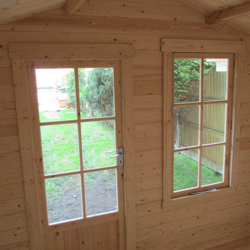 Maulden Log Cabin 9'x12' in 19mm Logs (Includes Veranda) - Ex Stock