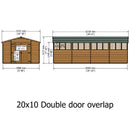 10'x20' Double Door Overlap Shed