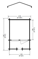 Maulden Log Cabin - Various Sizes Available - Includes Terrace