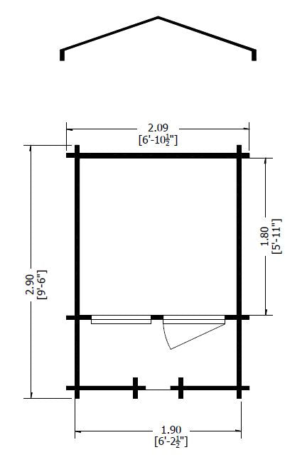 Maulden Log Cabin - Various Sizes Available - Includes Terrace