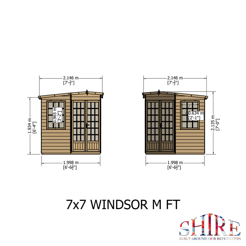 Goodwood Gold Windsor (7' x 7') Summerhouse
