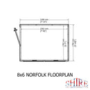Goodwood Norfolk (8' x 6') Professional Tongue and Groove Pent Shed