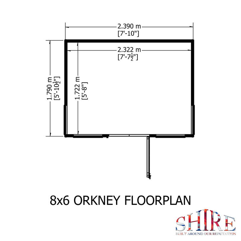 Orkney (8' x 6') Professional Storage Shed