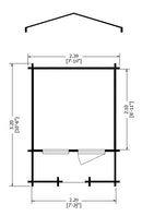 Maulden Log Cabin - Various Sizes Available - Includes Terrace