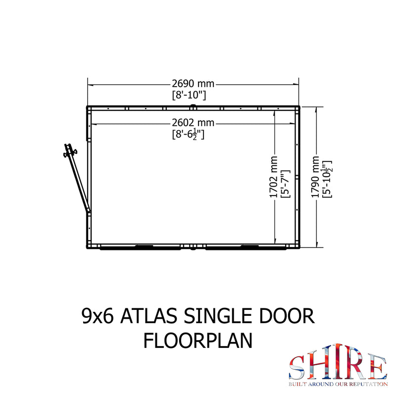 Goodwood Atlas (9' x 6') Professional Tongue and Groove Apex Shed