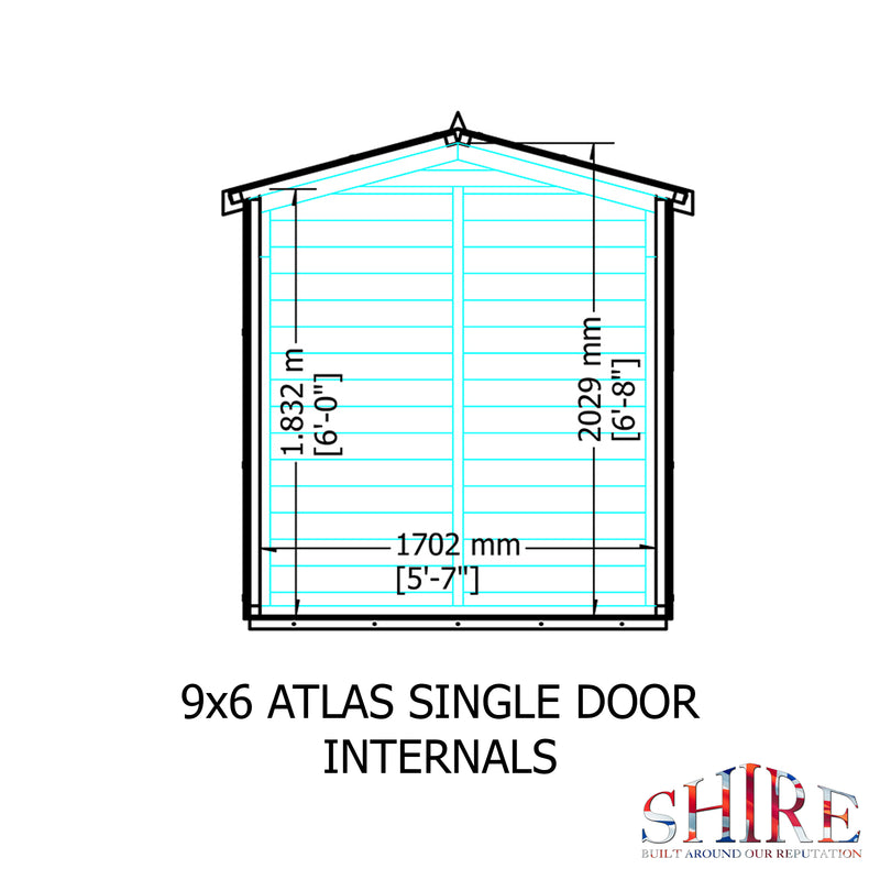 Goodwood Atlas (9' x 6') Professional Tongue and Groove Apex Shed