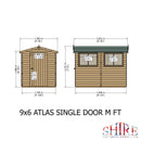 Goodwood Atlas (9' x 6') Professional Tongue and Groove Apex Shed