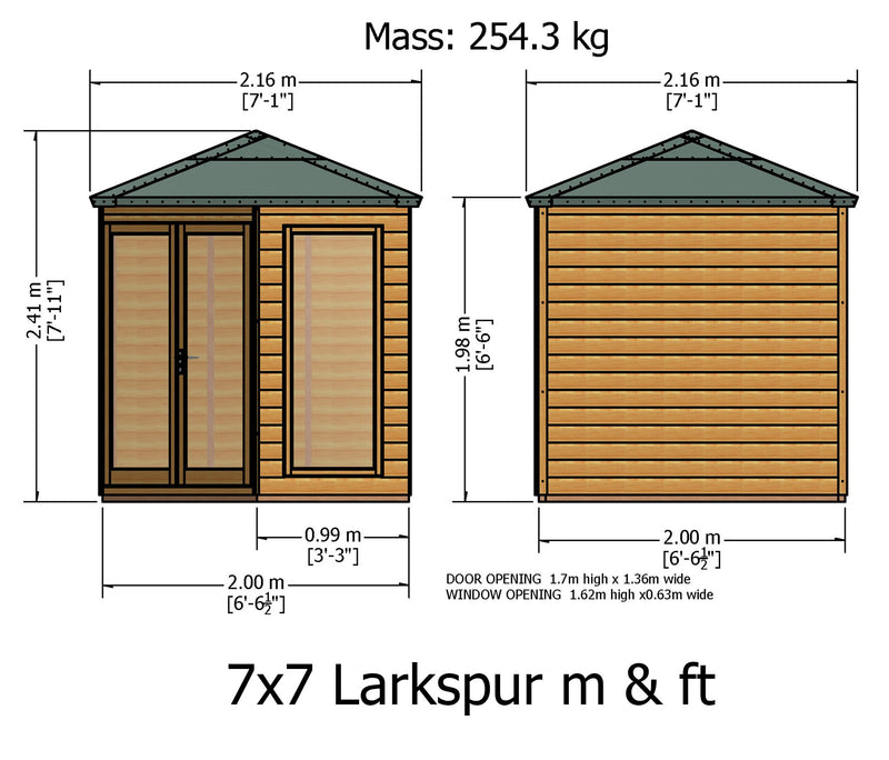 Larkspur Corner Summerhouse (7' x 7')